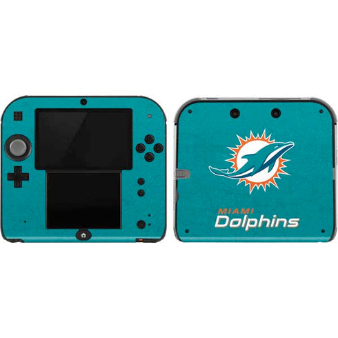NFL Miami Dolphins Distressed- Aqua Nintendo 2DS Skin