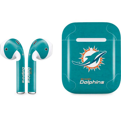 NFL Miami Dolphins Distressed- Aqua Apple AirPods 2 Skin