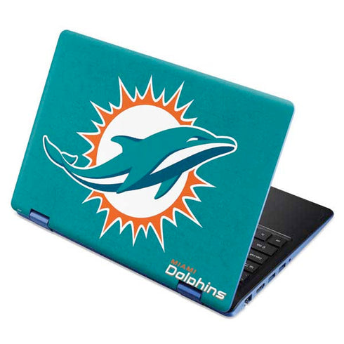 NFL Miami Dolphins Distressed- Aqua Aspire R11 11.6in Skin