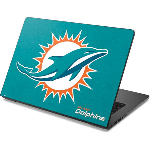 NFL Miami Dolphins Distressed- Aqua Dell Chromebook Skin