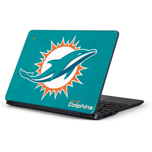 NFL Miami Dolphins Distressed- Aqua Samsung Chromebook Skin