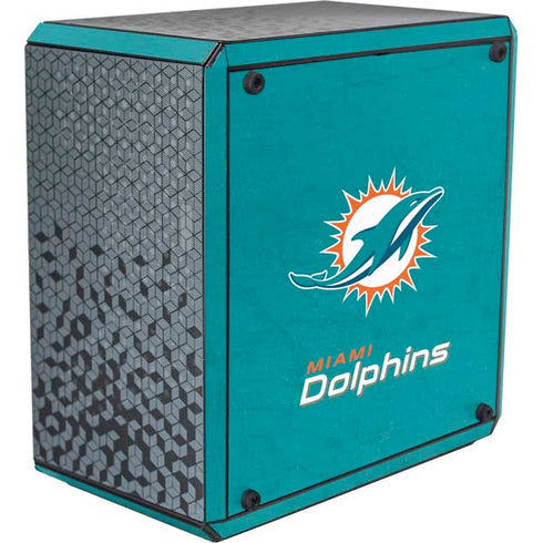 NFL Miami Dolphins Distressed- Aqua Cooler Master MasterBox Q300L Mini Tower Skin