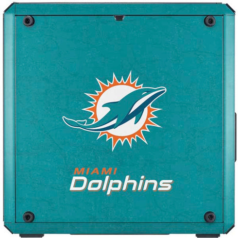 NFL Miami Dolphins Distressed- Aqua Cooler Master MasterBox Q300L Mini Tower Skin