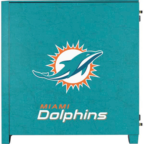 NFL Miami Dolphins Distressed- Aqua Corsair 4000D Tempered Glass Mid-Tower ATX Case Skin
