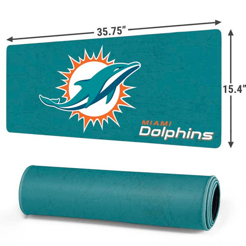 NFL Miami Dolphins Distressed- Aqua Gaming Mouse Pad