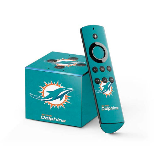 NFL Miami Dolphins Distressed- Aqua Fire TV Cube Skin
