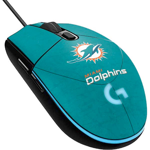 NFL Miami Dolphins Distressed- Aqua G203 Prodigy RGB Wired Gaming Mouse Skin