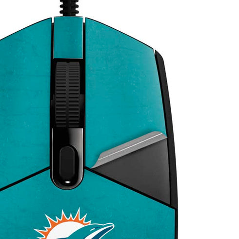 NFL Miami Dolphins Distressed- Aqua G203 Prodigy RGB Wired Gaming Mouse Skin