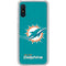 NFL Miami Dolphins Distressed- Aqua Galaxy A10e Clear Case