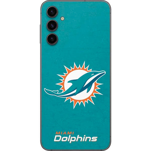 NFL Miami Dolphins Distressed- Aqua Galaxy A14 5G Skin
