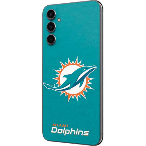 NFL Miami Dolphins Distressed- Aqua Galaxy A14 5G Skin