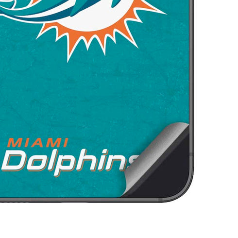 NFL Miami Dolphins Distressed- Aqua Galaxy A14 5G Skin