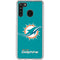 NFL Miami Dolphins Distressed- Aqua Galaxy A21 Clear Case