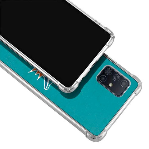 NFL Miami Dolphins Distressed- Aqua Galaxy A51 5G Clear Case