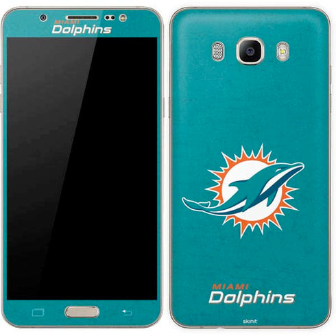 NFL Miami Dolphins Distressed- Aqua Galaxy J7 Skin
