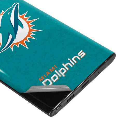 NFL Miami Dolphins Distressed- Aqua Galaxy Note 10 Skin