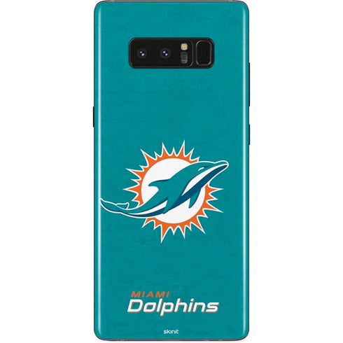 NFL Miami Dolphins Distressed- Aqua Galaxy Note 8 Skin