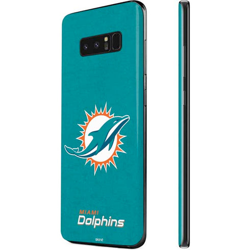 NFL Miami Dolphins Distressed- Aqua Galaxy Note 8 Skin