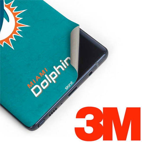 NFL Miami Dolphins Distressed- Aqua Galaxy Note 9 Skin