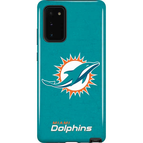 NFL Miami Dolphins Distressed- Aqua Galaxy Note20 5G Pro Case