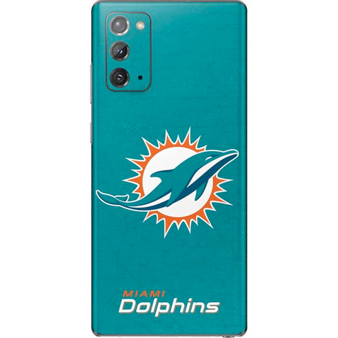 NFL Miami Dolphins Distressed- Aqua Galaxy Note20 5G Skin