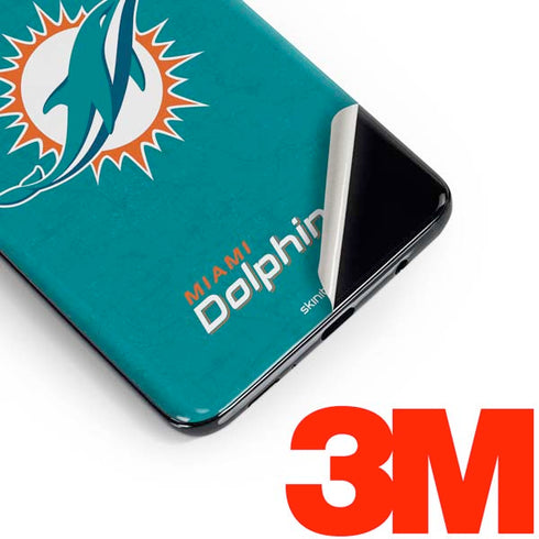 NFL Miami Dolphins Distressed- Aqua Galaxy S10 Skin