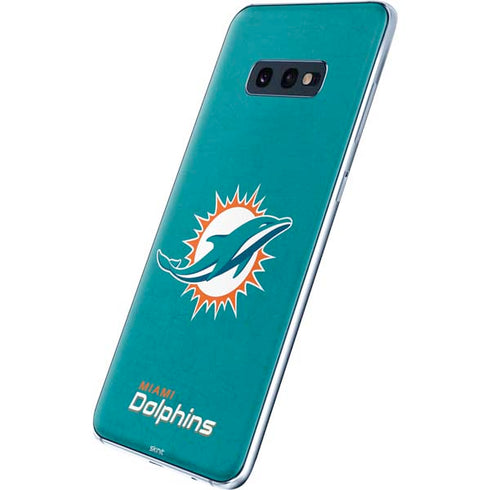 NFL Miami Dolphins Distressed- Aqua Galaxy S10e Skin