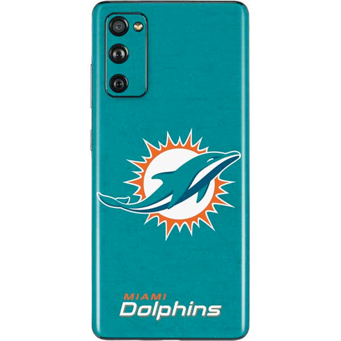 NFL Miami Dolphins Distressed- Aqua Galaxy S20 Fan Edition Skin