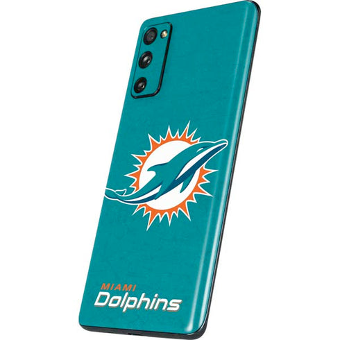 NFL Miami Dolphins Distressed- Aqua Galaxy S20 Fan Edition Skin