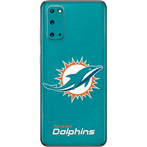 NFL Miami Dolphins Distressed- Aqua Galaxy S20 Skin
