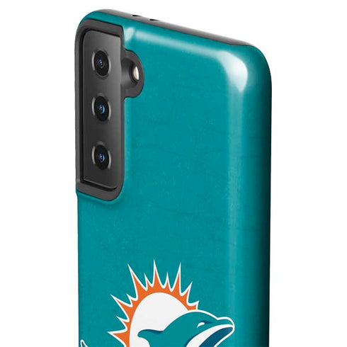 NFL Miami Dolphins Distressed- Aqua Galaxy S21 FE Pro Case