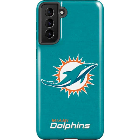 NFL Miami Dolphins Distressed- Aqua Galaxy S21 Plus 5G Pro Case
