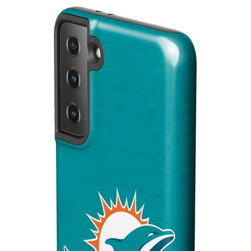 NFL Miami Dolphins Distressed- Aqua Galaxy S21 Plus 5G Pro Case