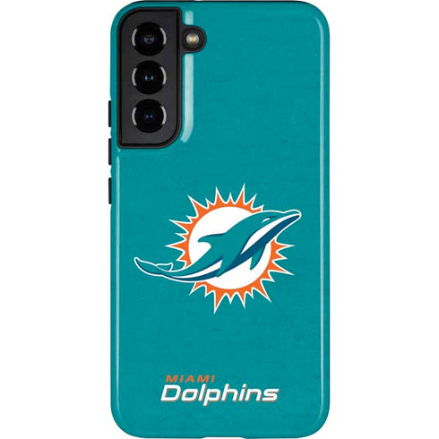 NFL Miami Dolphins Distressed- Aqua Galaxy S22 Plus Pro Case