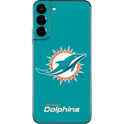NFL Miami Dolphins Distressed- Aqua Galaxy S22 Plus Skin