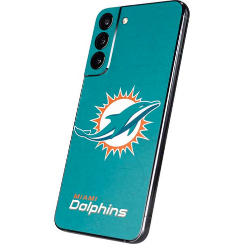 NFL Miami Dolphins Distressed- Aqua Galaxy S22 Plus Skin