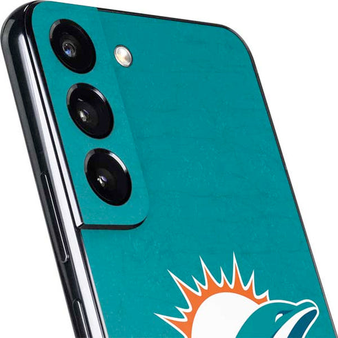 NFL Miami Dolphins Distressed- Aqua Galaxy S22 Plus Skin