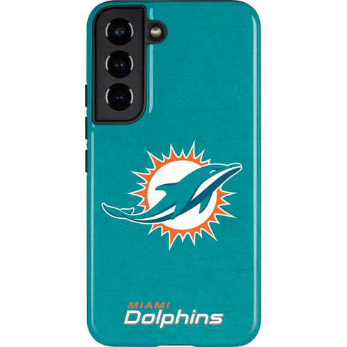 NFL Miami Dolphins Distressed- Aqua Galaxy S22 Pro Case