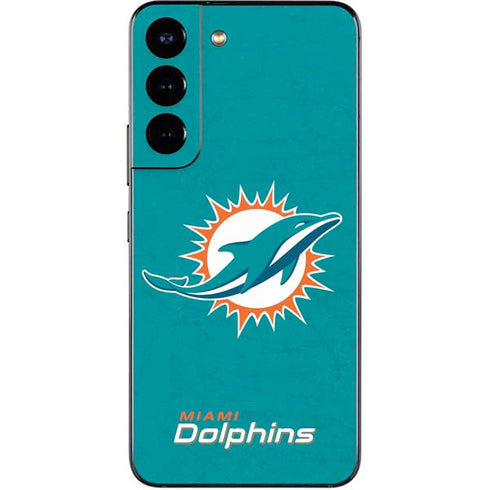 NFL Miami Dolphins Distressed- Aqua Galaxy S22 Skin