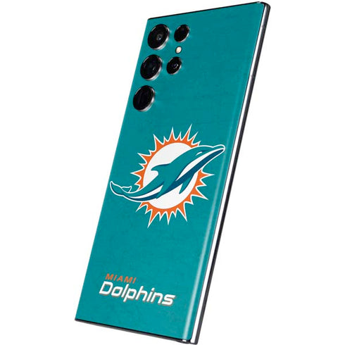 NFL Miami Dolphins Distressed- Aqua Galaxy S22 Ultra Skin