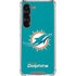NFL Miami Dolphins Distressed- Aqua Galaxy S23 Clear Case