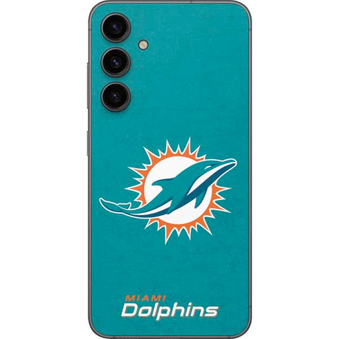 NFL Miami Dolphins Distressed- Aqua Galaxy S23 FE Skin