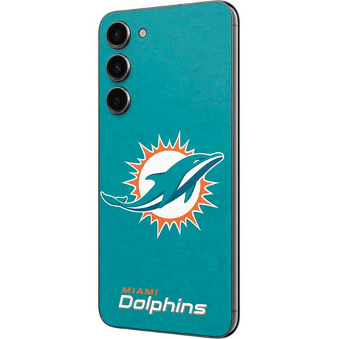 NFL Miami Dolphins Distressed- Aqua Galaxy S23 Plus Skin