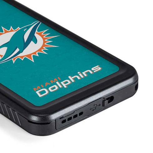 NFL Miami Dolphins Distressed- Aqua Galaxy S23 Plus Waterproof Case