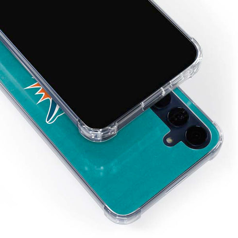 NFL Miami Dolphins Distressed- Aqua Galaxy S24 Clear Case