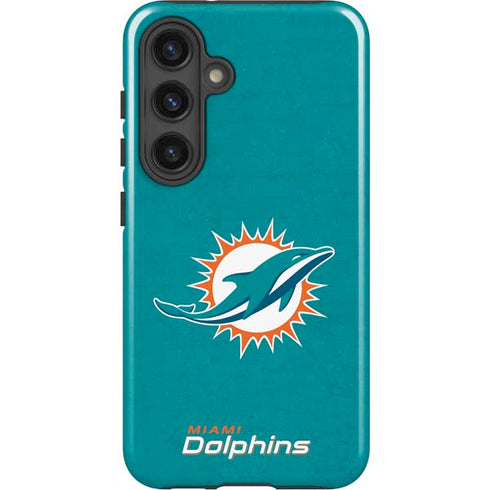 NFL Miami Dolphins Distressed- Aqua Galaxy S24 Plus Impact Case