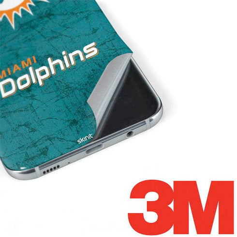 NFL Miami Dolphins Distressed- Aqua Galaxy S8 Skin