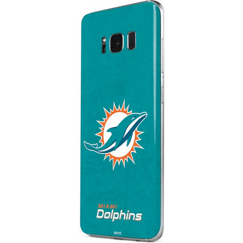 NFL Miami Dolphins Distressed- Aqua Galaxy S8 Skin