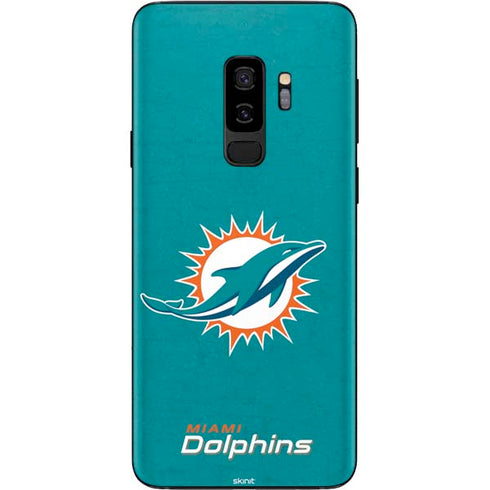 NFL Miami Dolphins Distressed- Aqua Galaxy S9 Plus Skin
