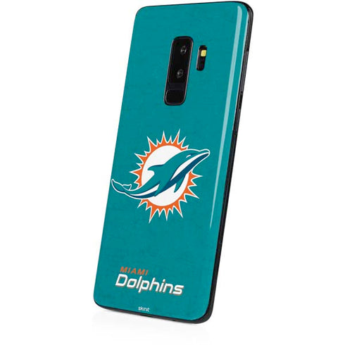 NFL Miami Dolphins Distressed- Aqua Galaxy S9 Plus Skin